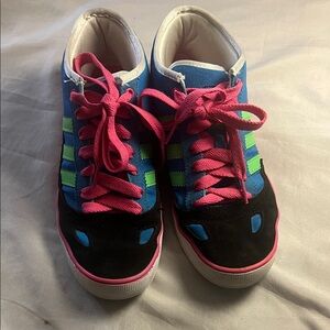 adidas Originals Kids Sneakers with Pink and Blue Accents